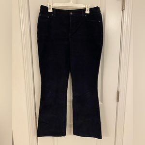 Black St. John’s Bay straight leg corduroy pants